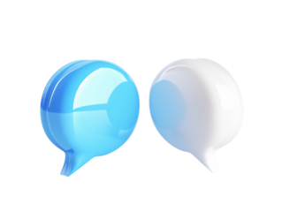 a blue and white bubbles