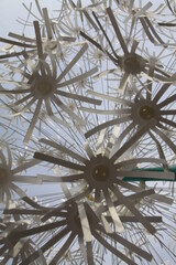 artificial flower made of paper, greeting card with space for your own text, also useful as background,