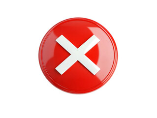 Obraz premium a red button with a white x on it