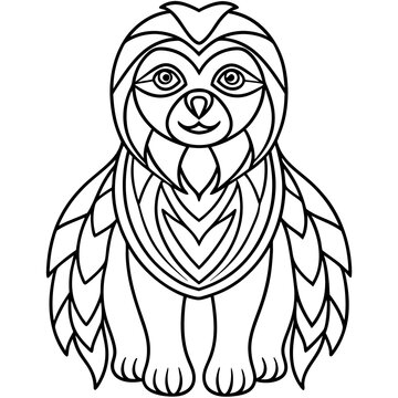 recommend clip art: A  white coloring page line art vector