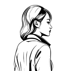 silhouette of a woman