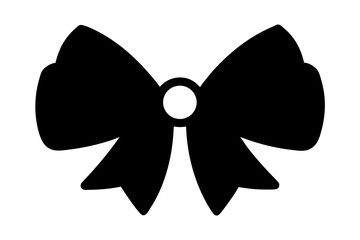 Design a flat vector black festive bow art vector