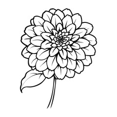 Flower Drawing Silhouette Design Vector Illustration Clipart Eps