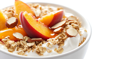 Yogurt with Peaches and Almonds

