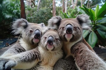 Obraz premium 3 koalas animal wildlife mammal.