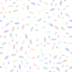 Geometric Flying Oval Confetti. Color Fun. Seamless Vector Fun. Falling Geo Fun Sparkle. Rainbow Retro Blast Background. Rainbow Baby Summer Pattern. Abstract Pastry Spot. Pastry Background Paint.