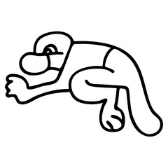 tribal symbol, black and white isolated vector. American style. Aztec animals style Mexican designs