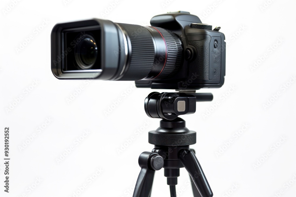 Wall mural Video camera tripod technology photo.