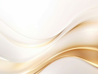 Obraz premium Free plain white background with gold wave