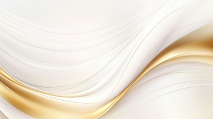 Obraz premium Free plain white background with gold wave