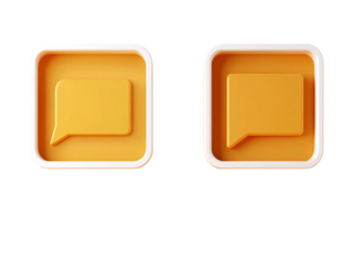 a two square white and orange icons