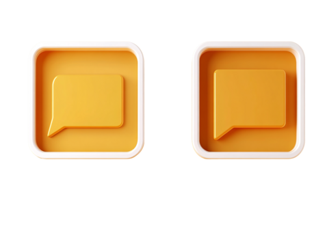 a two square white and orange icons