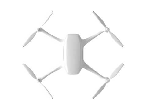 a drone with propellers on a white background