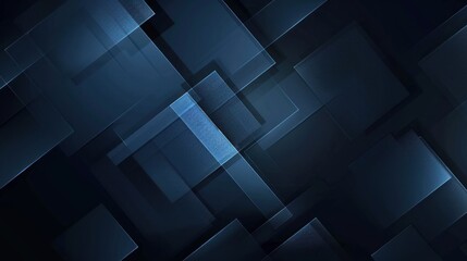 Obraz premium Abstract Geometric Background with Blue Glowing Squares