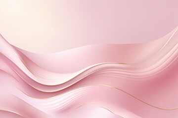 Obraz premium Free plain pink background with gold wave