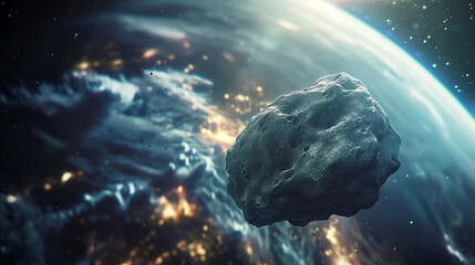 Huge asteroid enters Earth's atmosphere.