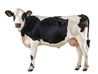 a cow standing on a white background