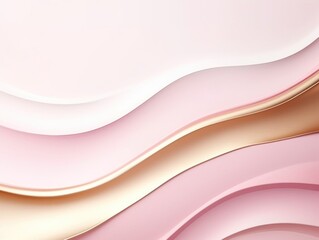 Obraz premium Free plain pink background with gold wave