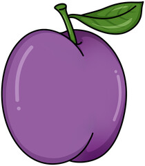 Plum Doodle Outline Illustration in Soft Colors, Charming and Elegant Art