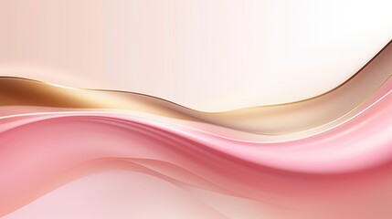 Obraz premium Free plain pink background with gold wave