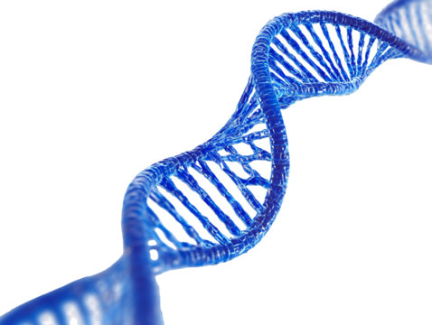 a blue dna strand
