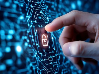 Data Privacy Protecting the personal and financial information of policyholders graphic light effect