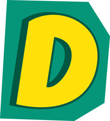 Fototapeta premium Alphabet Letter Cutout