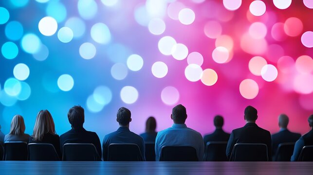 Hybrid Seminars A combination of in-person and online participation options graphic light effect