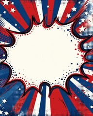 Fototapeta premium Patriotic comic book