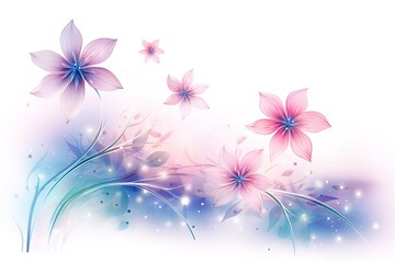 Wedding card or invitation with abstract floral background. Abstract greeting card.