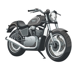 Harley Motorcycle on a white background