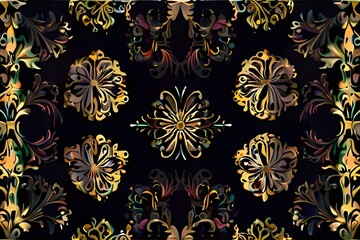 background with damask pattern Generative AI