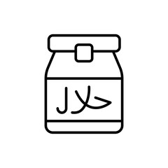 Halal food outline icons, minimalist vector illustration ,simple transparent graphic element .Isolated on white background