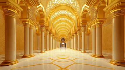 interior design of mosque on background
