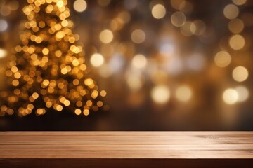 Empty brown wooden christmas backgrounds light.