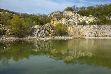 Abandoned limestone quarry 