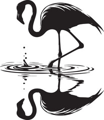 Flamingo Silhouette Vector Illustration © ashrafulalampro