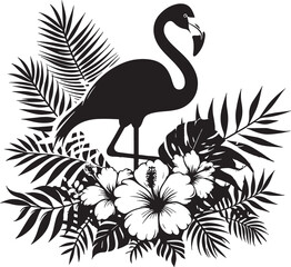 Flamingo Silhouette Vector Illustration