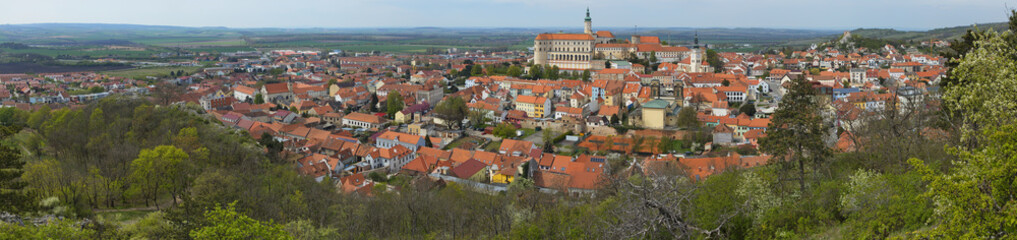 Obraz premium Panoramic view of Mikulov,Moravia,Czech republic,Europe 