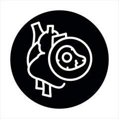 Atherosclerosis line black icon. Signs for web page