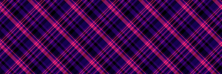 Diagonal background check vector, many texture tartan pattern. Girl plaid fabric textile seamless in pink and dark colors.