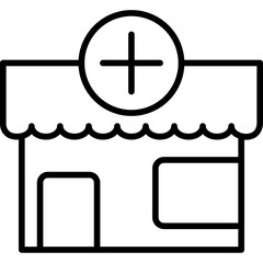 Obraz premium Pharmacy Location Icon