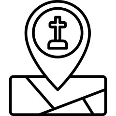 Cemetery Location Icon