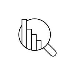 Comprehensive Data Analysis and Statistics Icon for Business Intelligence, Market Research, Financial Figures Analysis, Growth Metrics, and Statistical Data Visualization