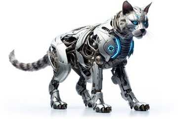Cyborg cat animal mammal pet.