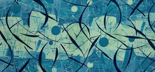 Abstract blue art