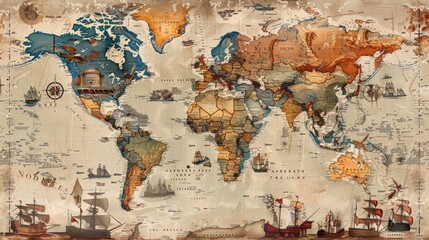 Illustrate a detailed world map highlighting the locations of major historical battles and conflicts throughout history.