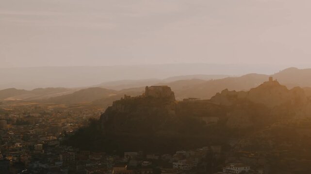 Aerial View of the Castello Carafa di Roccella Jonica