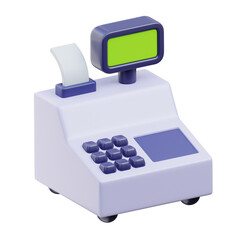 Cash Register 3D Illustration