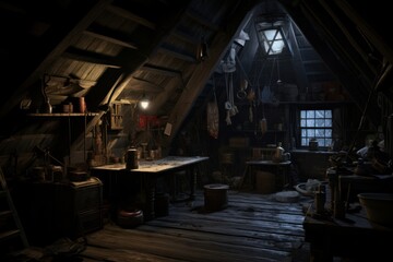 Obraz premium Architecture building house attic.